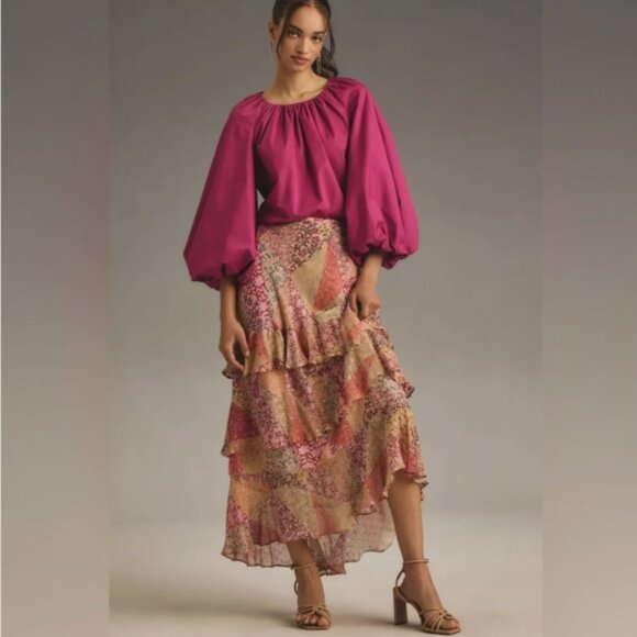 Brand New Mare Mare Long-Sleeve Crew-Neck Blouse - Picture 4 of 9